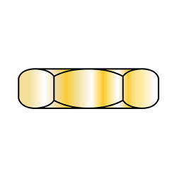1/2-13 MS51967 Military Finished Hex Nut Coarse Thread Grade C Cadmium Yellow DFAR (Pack Qty 500) BC-MS51967-15