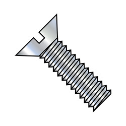 12-24X1 1/4 Slotted Flat Machine Screw Fully Threaded Zinc (Pack Qty 3,500) BC-1220MSF