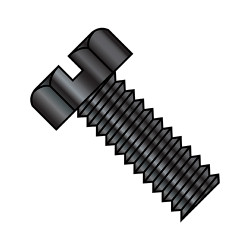 1/4-20X3/4 Slotted Indented Hex Head Machine Screw Fully Threaded Black Oxide (Pack Qty 3,000) BC-1412MSHB