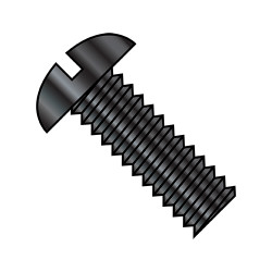 1/4-20X1 1/2 Slotted Round Machine Screw Fully Threaded Black Zinc (Pack Qty 1,250) BC-1424MSRBZ