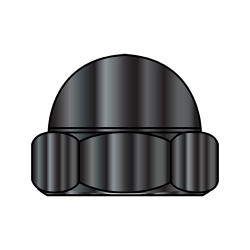 1/2-13 Two Piece Low Crown Cap Nut Black Oxide (Pack Qty 250) BC-50NCB