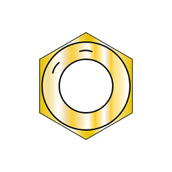 1-8 Coarse Thread Hex Nut Grade 8 Domestic Zinc Yellow DFAR (Pack Qty 100) BC-100NF8D
