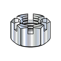 1 1/2-12 Slotted Hex Nut Zinc (Pack Qty 20) BC-151NHS