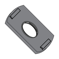 1/4-20 Weld Nut with Two Projections Steel Plain (Pack Qty 1,000) BC-14NWP2-2
