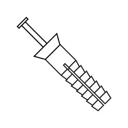 1/4X3/4 Two Piece Nylon Anchor Rivet Flat Head Nylon Pin White (Pack Qty 1,000) BC-14750PFPWH