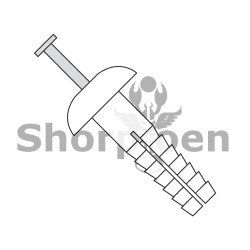 10X3/4 Two Piece Nylon Anchor Rivet Mushroom Head White Nylon Steel Pin (Pack Qty 1,000) BC-10750PMSWH