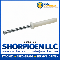 1/4X2 Flat Head Nail In Anchor Nylon (Pack Qty 100) BC-1432ANF