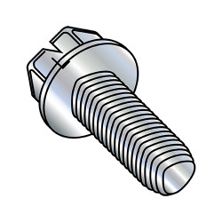 1/2-13X1 1/2 Slotted Ind Hex Wash Thread Rolling Screws Thread Roll Screw Fully Thread Zinc Wax (Pack Qty 300) BC-5024RSW