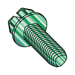 10-32X1/2 Slotted Ind Hex Washer Thread Rolling Screws Thread Roll Screw Fully Thread Zinc Green Wax (Pack Qty 7,000) BC-1108RSWG