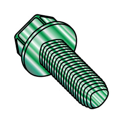 10-32X1/2 Ind Hex Washer Thread Rolling Screws Thread Roll Screw Fully Thread Zinc Green Wax (Pack Qty 8,000) BC-1108RWG