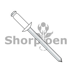 1/8X.06-.12 Steel Rivet With Steel Mandrel With White Eyelet (Pack Qty 10,000) BC-SDS42W