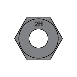 1-8 Heavy Hex Structural Nuts A 194 2 H Plain North American Made (Pack Qty 75) BC-100A1942H