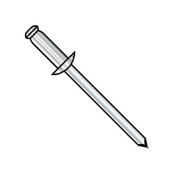 1/4X.02-.12 Stainless Steel Rivet With Steel Mandrel (Pack Qty 2,000) BC-SSDS82