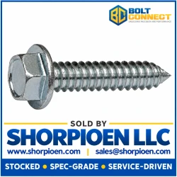 1/4-14X1 1/2 Unslotted Ind Hex Washer 7/16 A/F Self Tap Screw Type A B Full Thread Zinc (Pack Qty 1,250) BC-142407ABW