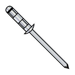 1/8X.039-.354 Steel Fix Dome Rivet Zinc (Pack Qty 8,000) BC-SF32130D