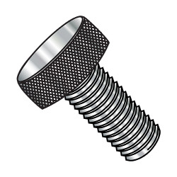10-32X1/2 Knurled Thumb Screw Full Thread Aluminum (Pack Qty 100) BC-1108TKAL