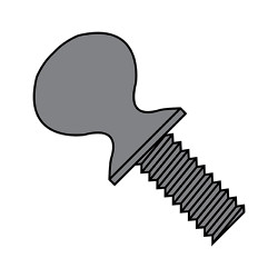 1/4-20X2 1/2 Thumb Screw With Shoulder Full Thread Plain Steel (Pack Qty 500) BC-1440TSP