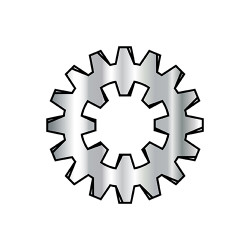 #4 External Internal Combination Tooth Lock Washer 18-8 Stainless Steel (Pack Qty 5,000) BC-04WEI188