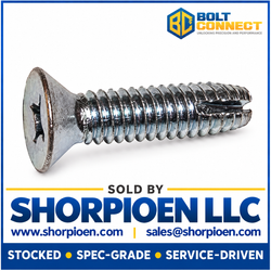 1/4-20X1 1/2 Phillips Flat Thread Cutting Screw Type 1 Fully Threaded Zinc (Pack Qty 2,000) BC-14241PF