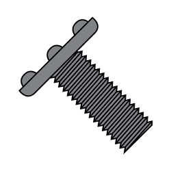 1/4-20X1 Weld Screw With Nibs Top Of Head Full Thread Plain (Pack Qty 1,000) BC-1416WT