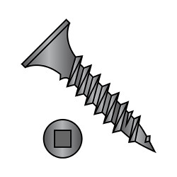8-15X1 1/2 Square Recess Bugle Head Fine Thread Drywall Screw Black Phosphate (Pack Qty 2,000) BC-0824YQG