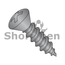 6-20X3/8 Phillips Oval Self Tapping Screw Type A B Fully Threaded Black Zinc (Pack Qty 10,000) BC-0606ABPOBZ