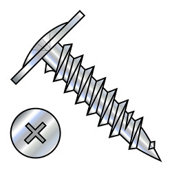 8X1 1/2 Phillips Modified Truss Head Fine Thread Drywall Screw Fully Threaded Zinc (Pack Qty 3,000) BC-0824YPM