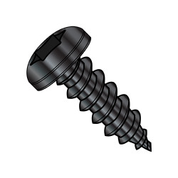 10-16X1/2 6 lobe Pan Self Tapping Screw Type A B Fully Threaded Black Zinc (Pack Qty 8,000) BC-1008ABTPBZ