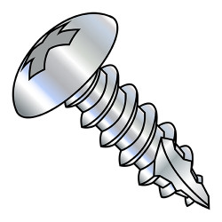 6-18X1/2 Phillips full contour Truss Self Tapping Screw Type A Type 17 Full Thread Zinc (Pack Qty 10,000) BC-0608APT17