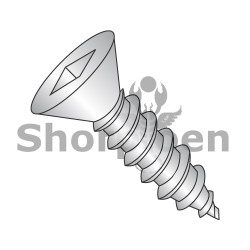 6-18X3/8 Square Flat Self Tapping Screw Type A Fully Threaded 18-8 Stainless Steel (Pack Qty 5,000) BC-0606AQF188