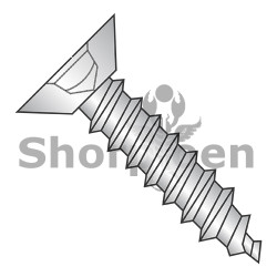 6-18X5/8 Square Flat Undercut Self Tapping Screw Type A Fully Threaded 18 8 Stainless (Pack Qty 5,000) BC-0610AQU188