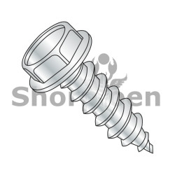 6-18X1/2 Unslotted Indented Hex Washer Self Tapping Screw Type A Full Threaded Zinc (Pack Qty 10,000) BC-0608AW