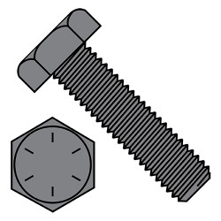 1-8X3 1/2 Hex Tap Bolt Grade 8 Fully Threaded Plain (Pack Qty 10) BC-10056BHT8P