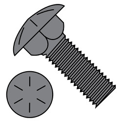 1/2-13X1 1/2 Carriage Bolt Grade 8 Fully Threaded Plain (Pack Qty 350) BC-5024C8P