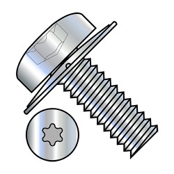 1/4-20X1 6 Lobe Pan Square Cone Sems Fully Threaded Zinc (Pack Qty 1,000) BC-1416CTP