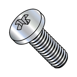 M1.6-0.35X10 Din 7985 A  Metric Phillips Pan Machine Screw Full Thread Zinc (Pack Qty 8,000) BC-M1.610D7985A