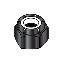 M3-0.50 Din 985 Metric Class 8 Nylon Insert Hex Locknut Black Oxide and Oil (Pack Qty 2,500) BC-M3D985B