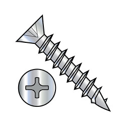 7-12X3/4 Phillips Flat Head no Nibs Deep Thread Wood Screw Fully Thread Nickel (Pack Qty 10,000) BC-0712DPFDNC