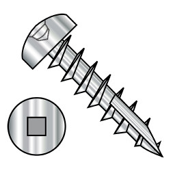 10-9X1  Square Recess Pan Head Deep Thread Screw Type 17 Full Thread 18 8 Stainless Steel (Pack Qty 1,250) BC-1016DQP17188
