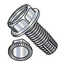 1/2-13X1 1/2 Slotted Indent Hex Washer Serrated Thread Cut Screw Type F Full Thread Zinc (Pack Qty 200) BC-5024FSWS