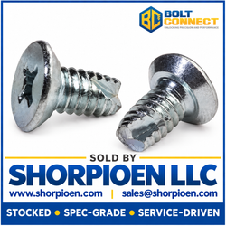1/4-20X1/2 Phillips Flat Undercut Thread Cutting Screw Type 23 Fully Threaded Zinc (Pack Qty 5,000) BC-14083PU