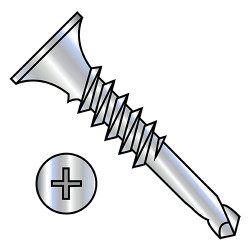 8-18X2 Phillips Bugle Head Self Drill Screw Full Thread Pilot Point Zinc (Pack Qty 2,000) BC-0832KPGPP