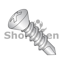 8-18X3/4 Phil Oval Self Drilling Screw Full Thread 410 Stainless Steel (Pack Qty 4,000) BC-0812KPO410