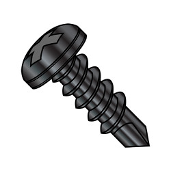 10-16X1 Phillips Pan Full Thread Self Drilling Screw 18-8 Stainless Steel Black Oxide (Pack Qty 5,000) BC-1016KPP188B