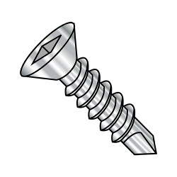 10-16X1 1/2 Square Recess Flat Head Fully Threaded Self Drilling Screw 18-8 Stainless Steel (Pack Qty 1,000) BC-1024KQF188