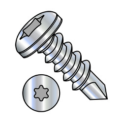 1/4-14X1 1/2 6 Lobe Pan Self Drilling Screw Fully Threaded Zinc (Pack Qty 1,000) BC-1424KTP