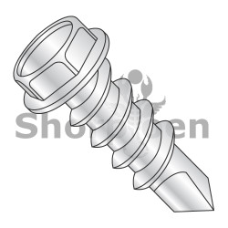 1/4-14X7/8 Unslotted #12 Hex Washer Head Self Drilling Screw Full Thread Zinc (Pack Qty 2,000) BC-1414KW12