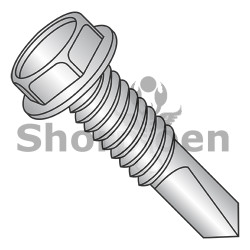 12-24X7/8 Unslotted Hex washer Self Drilling Screw #4 Point Full Thread 410 Stainless Steel (Pack Qty 1,500) BC-1214KWMS4410