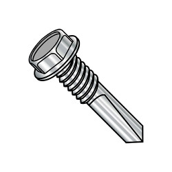 12-24X1 1/2 Unslotted Hex washer Self Drilling Screw #5 Point Full Thread 410 Stainless Steel (Pack Qty 1,000) BC-1224KWMS5410