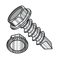1/4-14X1 1/2 Unslotted Hex washer Serrated Self Drilling Screw Full Thread 18 8 Stainless Steel (Pack Qty 400) BC-1424KWS188